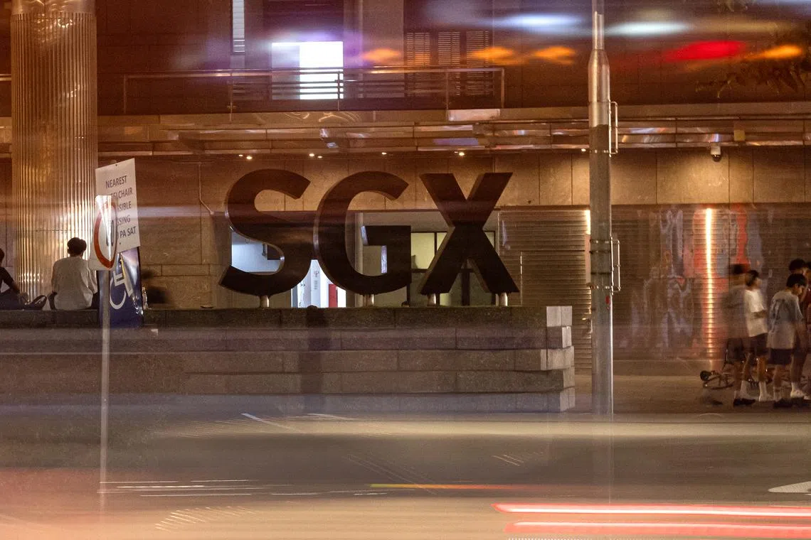 Generic photos of SGX for stories relating to plans to revitalise the Singapore stock market. Taken on 21 Mar 2025.