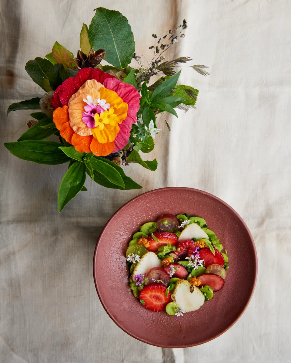 Noma’s summer ceviche in the Copenhagen restaurant is one example of the kind of dishes to look forward to.