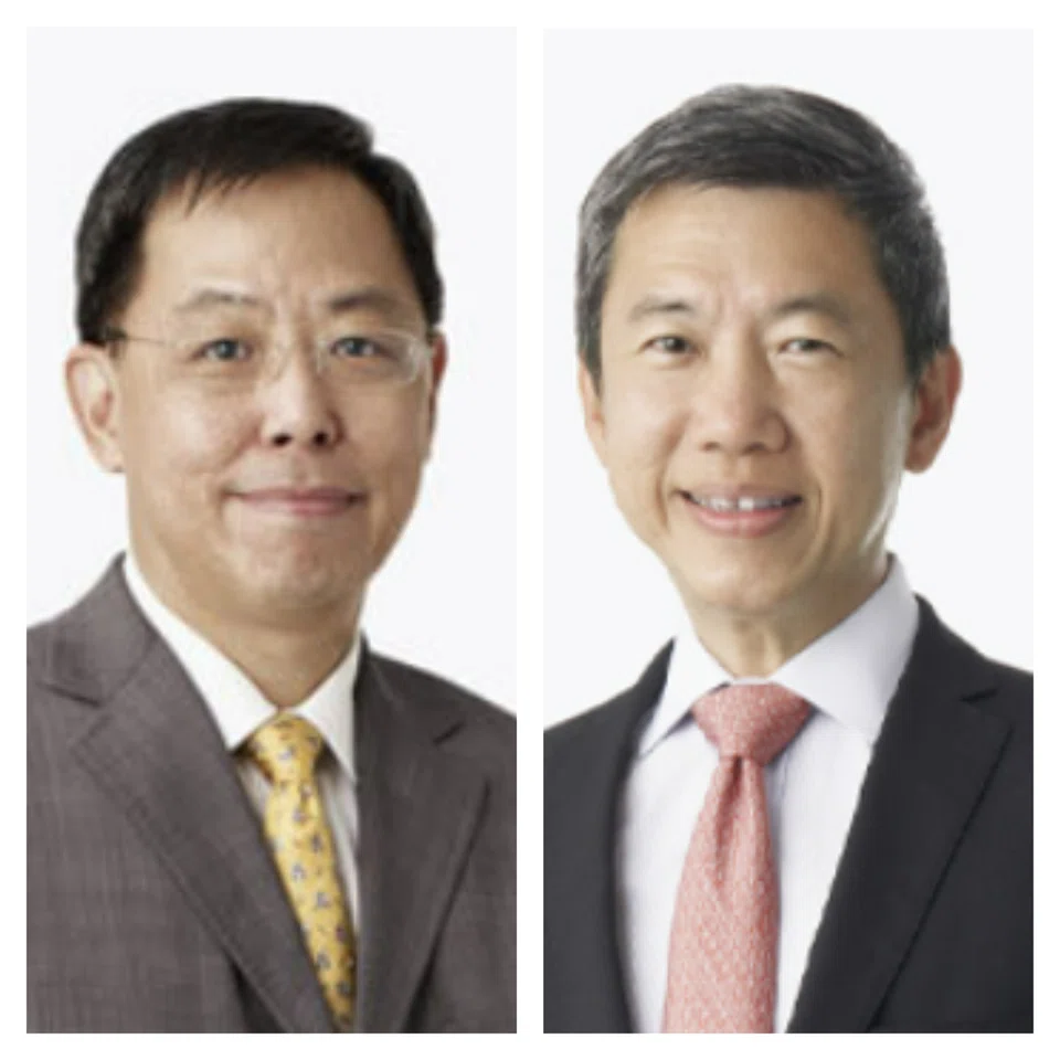 Yeo (left) is retiring from his role nearly 10 years since his appointment to the position. Non-executive independent director Adrian Chan (right) will be appointed as chairman of the audit and risk committee. 