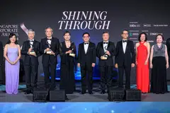 From left: Yeoh Oon Jin, SID chair; Judy Ng, Isca vice-president and SCA co-chair; Lim See Wah, chairman and CEO, Hyphens Pharma International; Stephen Ho, executive director and CEO, Hong Leong Asia; Euleen Goh, immediate past chair, Sats; guest of honour; Deputy Prime Minister Heng Swee Keat; Tow Heng Tan, chair, Sembcorp Industries; Patrick Lee, CEO, Singapore and Asean, Standard Chartered; Pauline Goh, SID second vice-chair and SCA co-chair; Chen Huifen, editor, The Business Times and SCA co-chair; and Marcus Lam, executive chair, PwC Singapore.