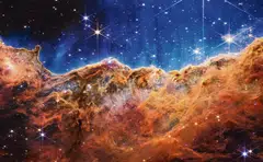 A James Webb Space Telescope photo of the Carina Nebula, provided by NASA, showing the earliest stages of star formation. 