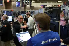 The Dow Jones Industrial Average fell 45.8 points, or 0.10 per cent, at the open to 45,975.65. 