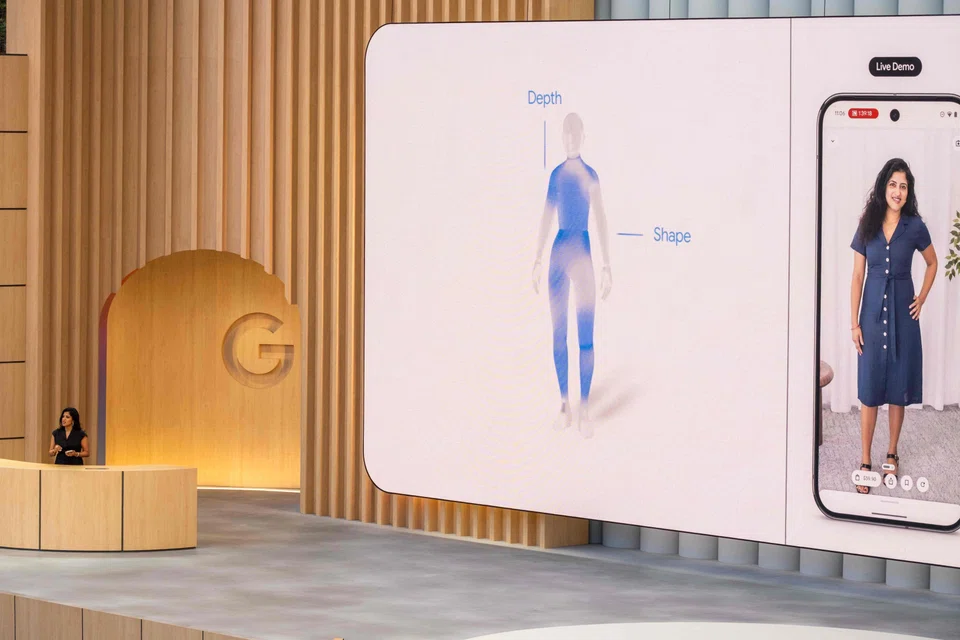 Google’s vice-president of Ads & Commerce Vidhya Srinivasan addresses the crowd during Google's annual I/O developers conference in Mountain View, California, May 20, 2025. 