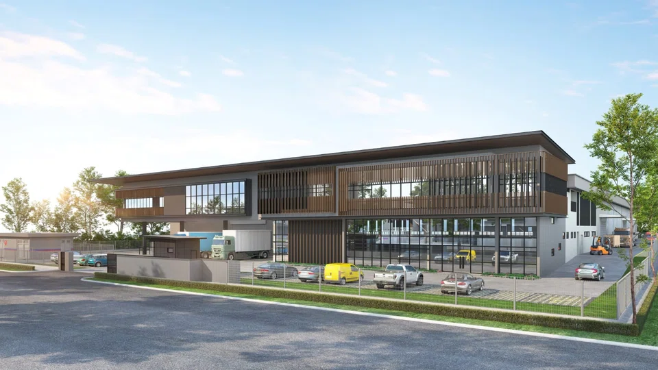 Artist’s impression of a 3-acre, 1.5-storey detached factory in i-TechValley industrial park catering to advanced manufacturing, logistics and technology driven industries.