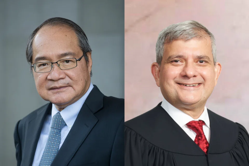 Wong (left) will continue as Singapore’s Attorney-General for a further term of 3 years. Jeyaretnam (right) has been appointed SICC president with effect from Jan 2, 2023.