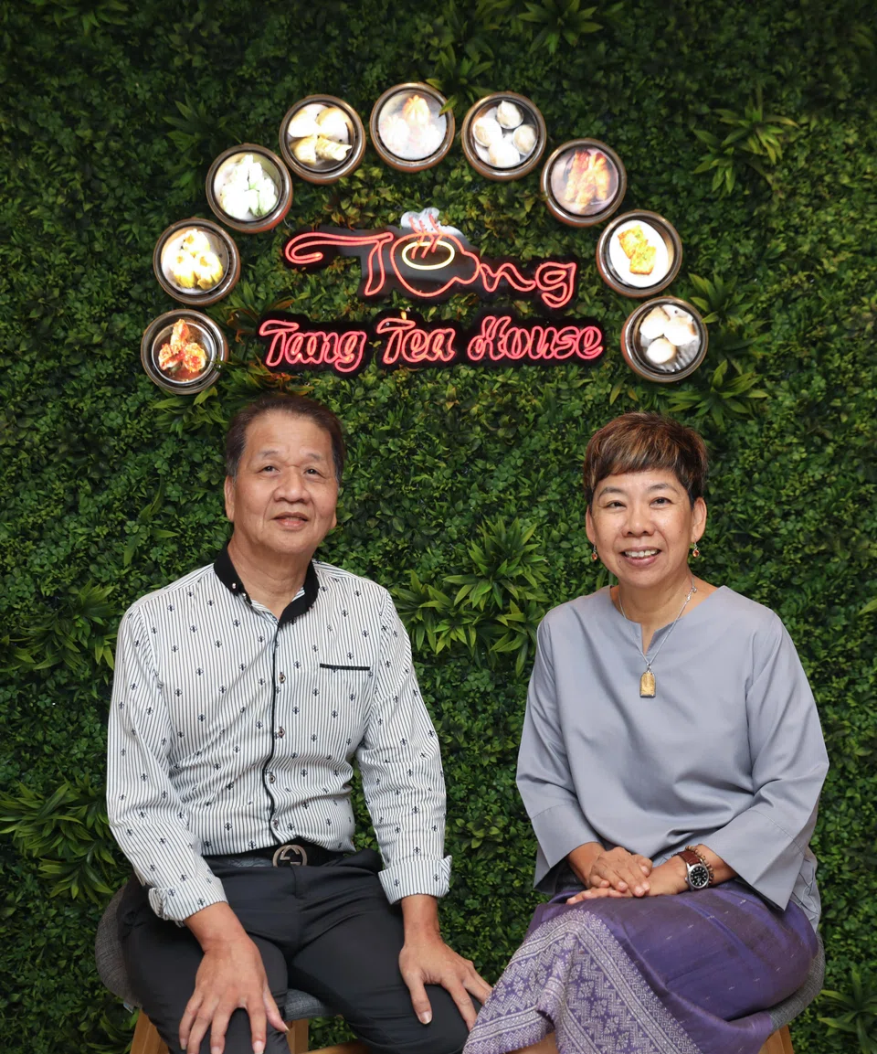Under the leadership of siblings Johnny (left) and Sharonne Tan, Tang Tea House invested nearly S$1 million in a central kitchen in Bedok, equipped with machinery, some imported from Japan.