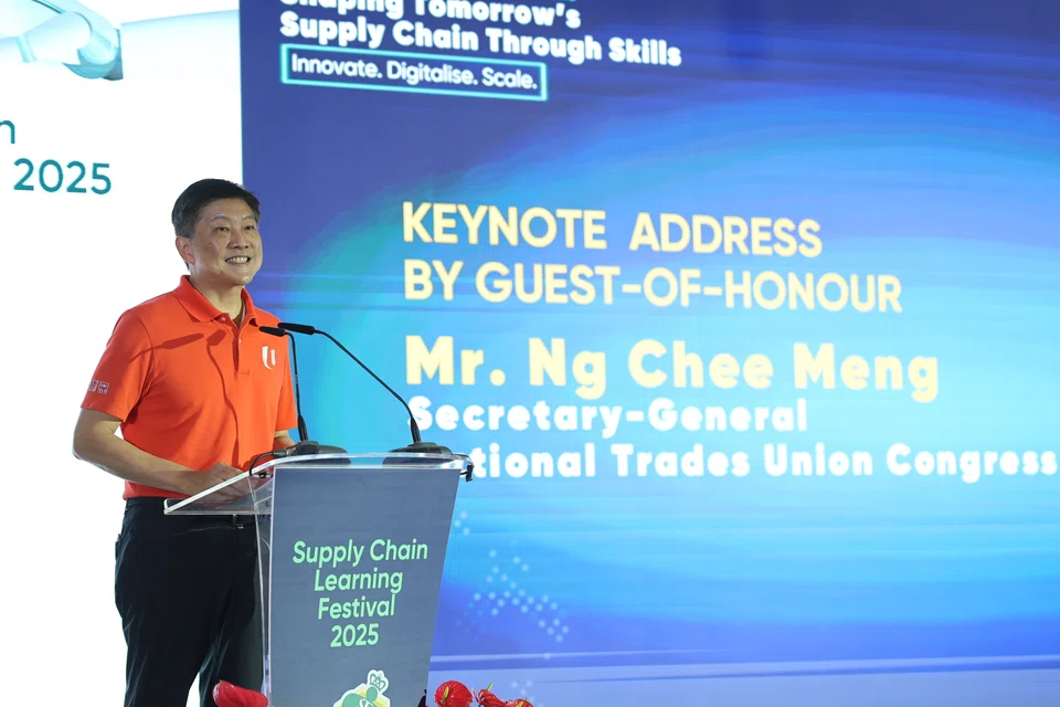 NTUC secretary-general Ng Chee Meng says that as AI and digitalisation reshape the logistics landscape, jobs are being redefined and skill sets need to be recalibrated.
