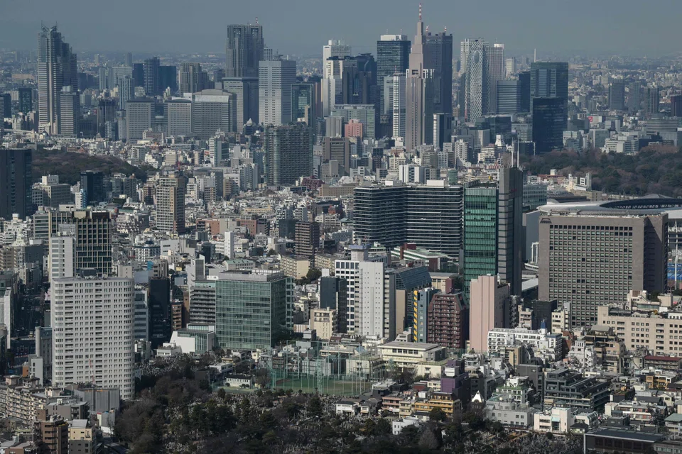 The highrise buildings of Shinjuku in Tokyo, taken from the Roppongi area. Sumitomo Realty's portfolio includes over 200 office buildings in Tokyo, including well-known ones in these  two business districts.  