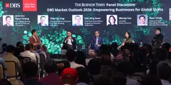 From left: Ryan Huang, Money FM 89.3 presenter, who moderated the panel; Chen Ze Ling, DBS group head of corporate and SME banking; Kok Ping Soon, SBF CEO; Wendy Foo, Ryan's Grocery founder; and Ryan Chioh, Far East Flora deputy group managing director. 