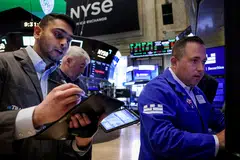 The Dow Jones Industrial Average finished up 1.4 per cent at 43,840.91 on Friday.