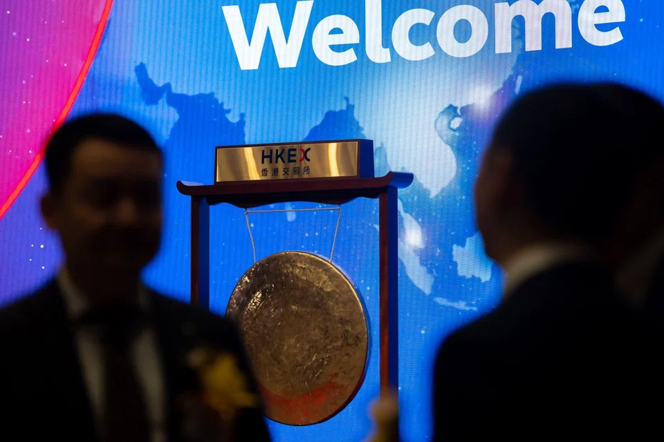 The listing ceremony of spot-Bitcoin and spot-Ether ETFs at the Hong Kong Stock Exchange on Apr 30. Trading volume for the six vehicles totalled US$12.7 million on the first day, sizeable locally but smaller than the US$4.6 billion achieved by the US products when they went live in January. 