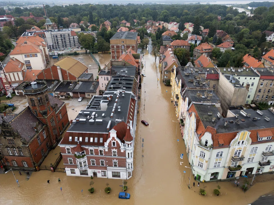 Poland (above) and Czech Republic are some of the hardest hit by flooding, the worst in the region for at least two decades.