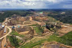 The new Presidential Palace under construction in Nusantara. Located in eastern Borneo – the world's third-largest island – Nusantara is set to replace sinking and polluted Jakarta as Indonesia's political centre by late 2024.