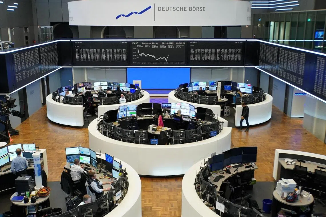 The Stoxx 600 ended 0.55 per cent higher at 581.34 points on Thursday.