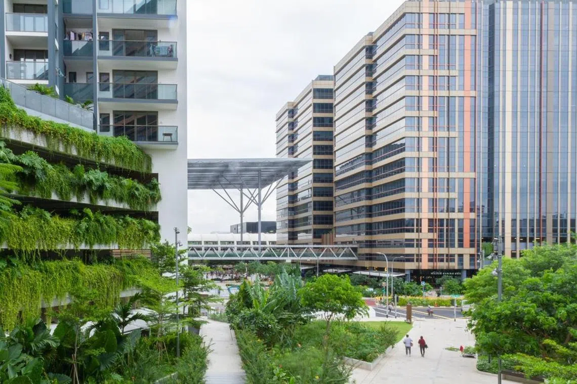 David Blasco of Randstad Singapore notes that business hubs such as Paya Lebar Quarter (above), Mapletree Business City and The Metropolis are becoming increasingly popular among businesses. 