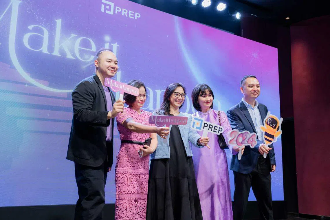 Prep chief executive Tu Pham (right) and his team intend to use the company's fresh funds to improve its learning tools. 