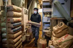 A rice shop in Tokyo, Japan, Feb 14, 2025. Japan wants to boost overseas shipments of the staple, and make farming it more efficient, especially as the ageing population shrinks.