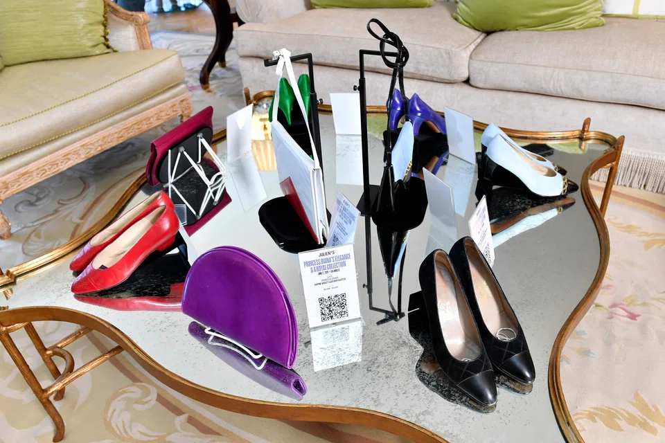 Nearly 50 pieces, including gowns, shoes, handbags and hats, will go under the hammer in Beverly Hills.