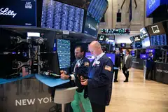 At 9:32 am ET, Dow e-minis were up 346 points, or 0.89 per cent.