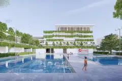 The upcoming Toa Payoh Integrated Development is scheduled for completion in 2030 and will comprise healthcare, library and park facilities as well as a sports centre (pictured). 