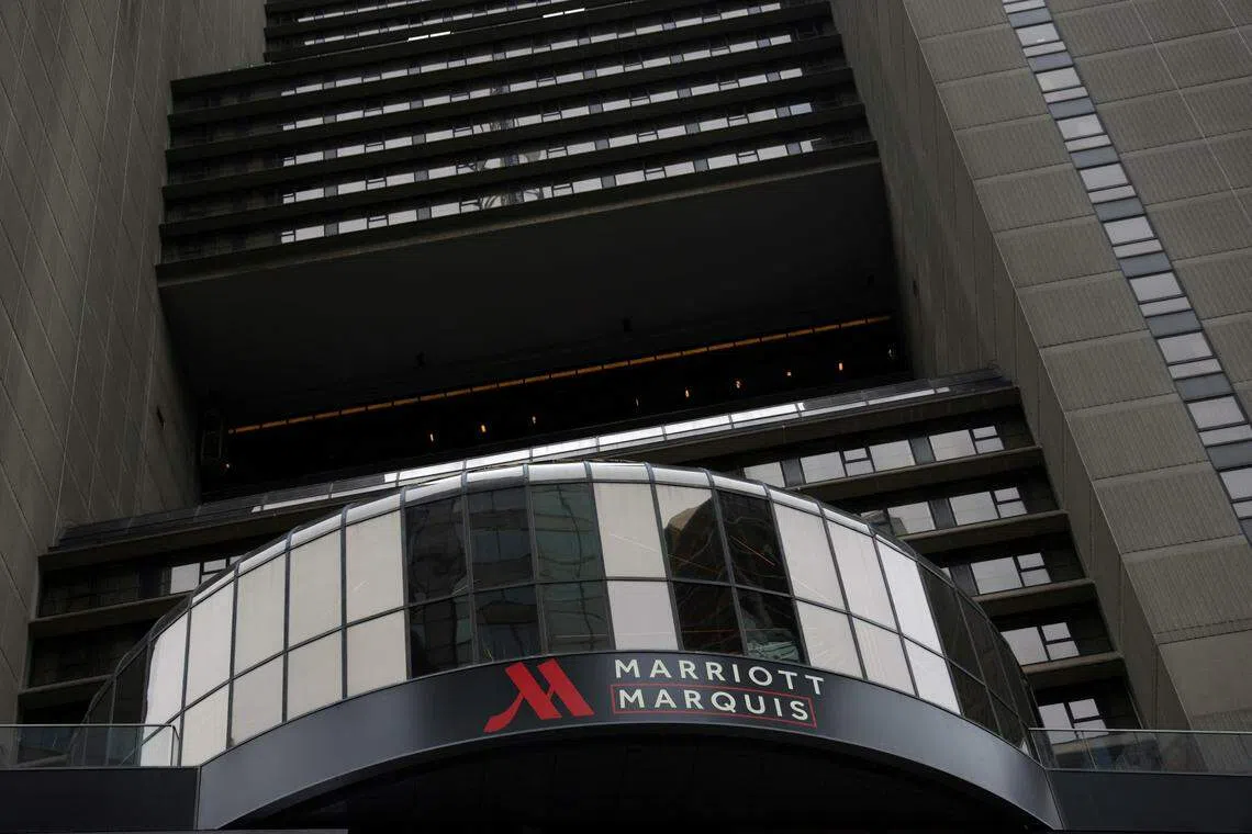 Marriott expects worldwide room revenue to increase by 3 to 5 per cent this year. It sees 4 to 5 per cent growth in the second quarter.