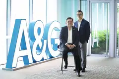 (From right) Partner and head of the technology and corporate intellectual property practice at Allen & Gledhill (A&G), Tham Kok Leong, together with managing partner, Jerry Koh. They are part of the team that spearheaded the law firm’s private generative artificial intelligence (Gen AI) tool.