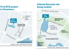 New homes are to be built in Chencharu, Yishun and the Gillman Barracks site is being studied for residential use. 