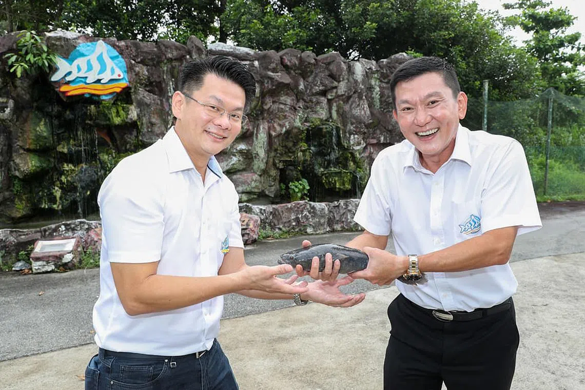 Yap Kok Cheng (left) with his uncle Kenny Yap, who will be retiring as executive chairman at the end of the year. 