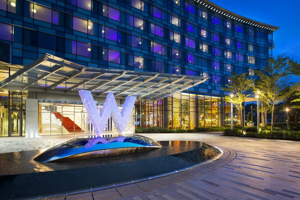 The W Singapore – Sentosa Cove hotel, a property in CDL Hospitality Trusts' portfolio. The S-Reit announced a DPS of 5.70 cents for FY2023, representing an increase of 1.2 per cent year on year.