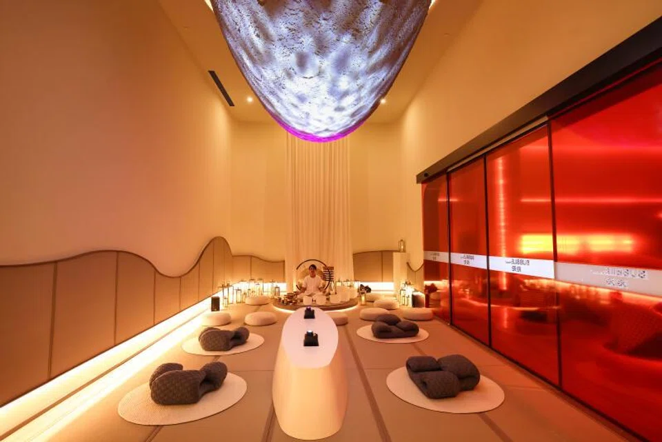 Yoga and meditation room in House+ Bubble. 