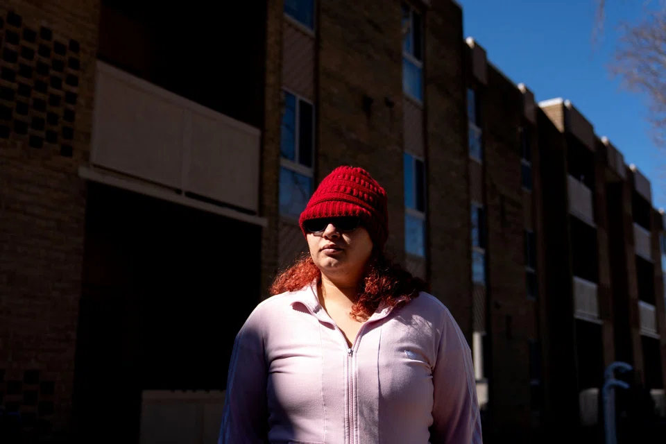 Laine Carolyn, 32, is among an increased number of US tenants confronting eviction risks in the face of high inflation, elevated rents and with the end of pandemic-era aid.