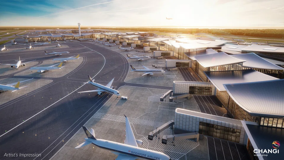 An artist's impression of Changi Airport Terminal 5.