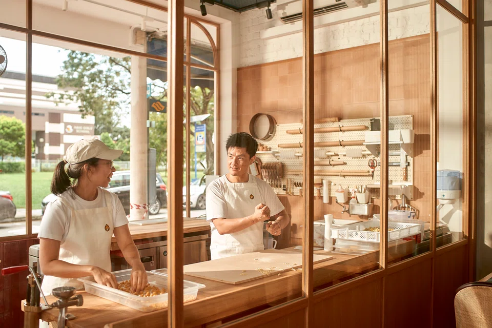   Making pasta from scratch at Forma.              