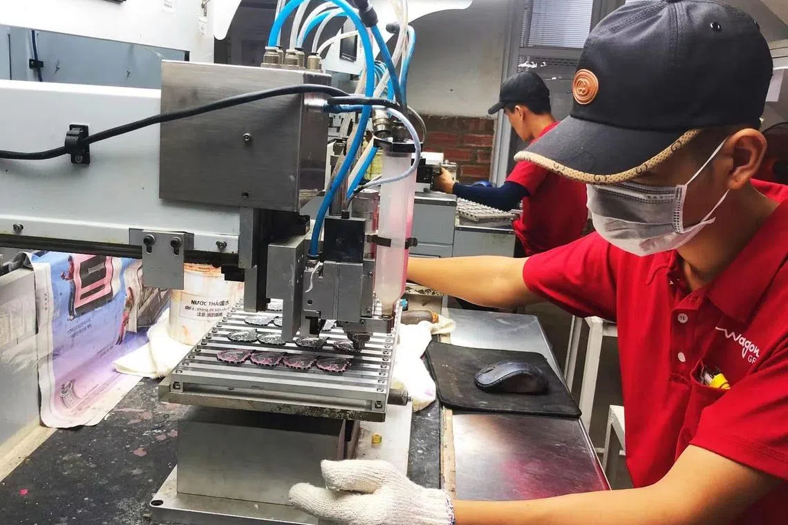 Taiwan’s Wagon Group’s factory in Dong Nai is moving towards semi-automation.