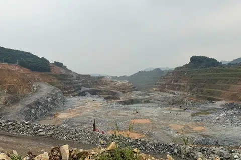 A section of Vietnam's Nui Phao polymetallic mine, one of the world’s largest tungsten deposits outside China. 