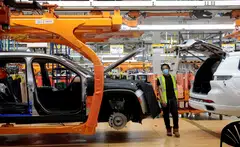 A car assembly line in Michigan. In 2023, the US Department of Labor continued to forecast a declining US manufacturing employment share over the next decade.