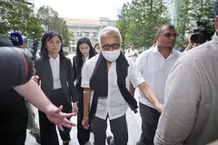 Property tycoon Ong Beng Seng arriving at the State Courts on Aug 15.