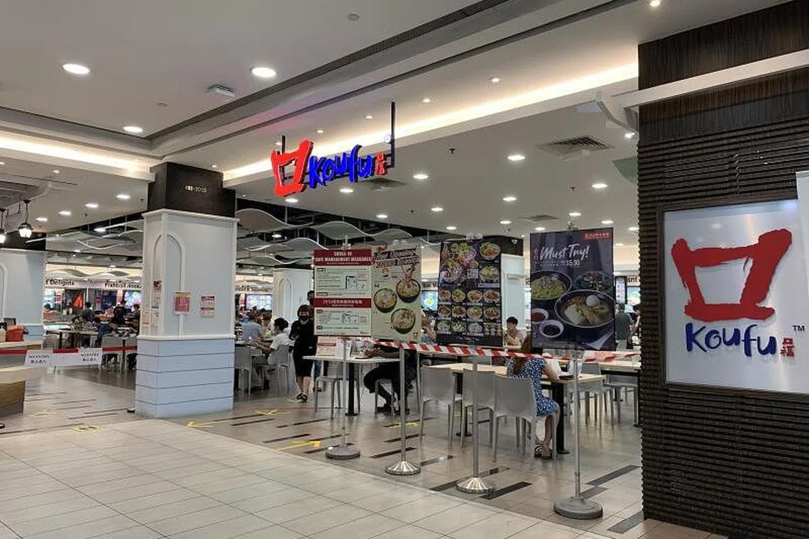 Koufu to charge stallholders at least S$200 more in monthly fees on higher electricity costs