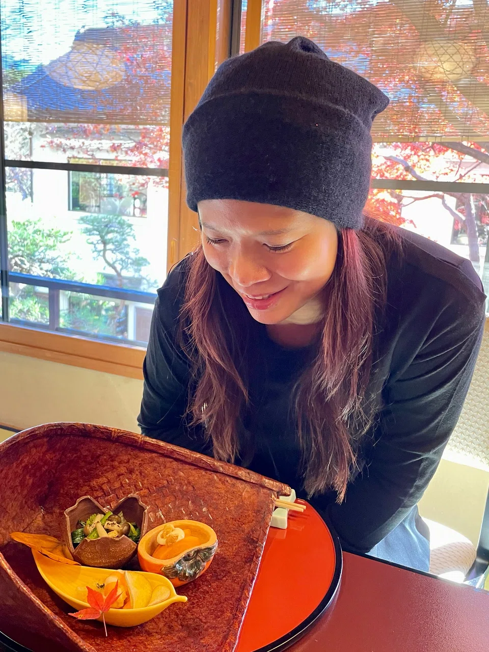 Karen Cheng dining out in Japan.