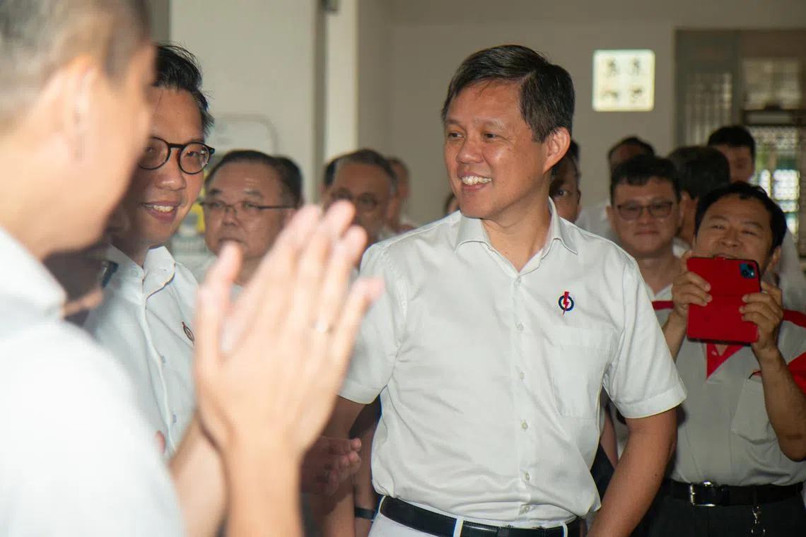 Education Minister Chan Chun Sing anchors the PAP's Tanjong Pagar GRC team as the sole full minister.