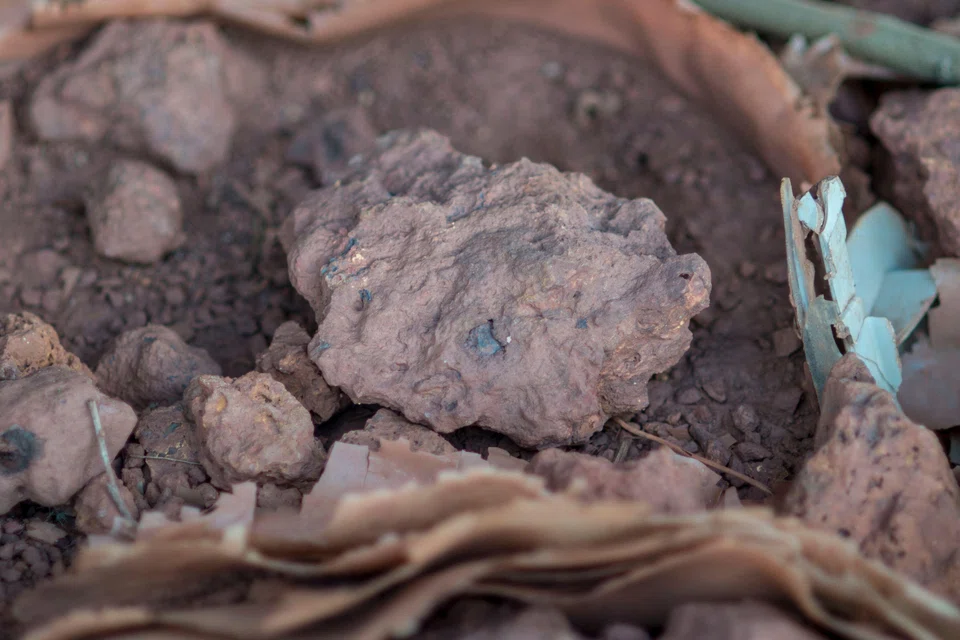 A 2018 file photo of a bauxite sample extracted from Ghana's Kyebi Forest Reserve.