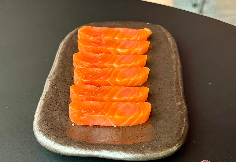 Cured ocean trout looks like thick-cut sashimi.