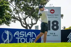 Ekpharit Wu of Thailand during the first round of the Singapore Open on Apr 23 at Sentosa Golf Club.