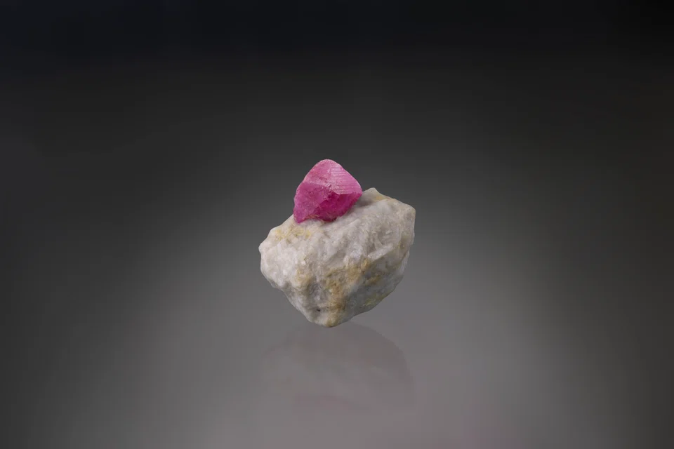 Ruby on marble from Myanmar.