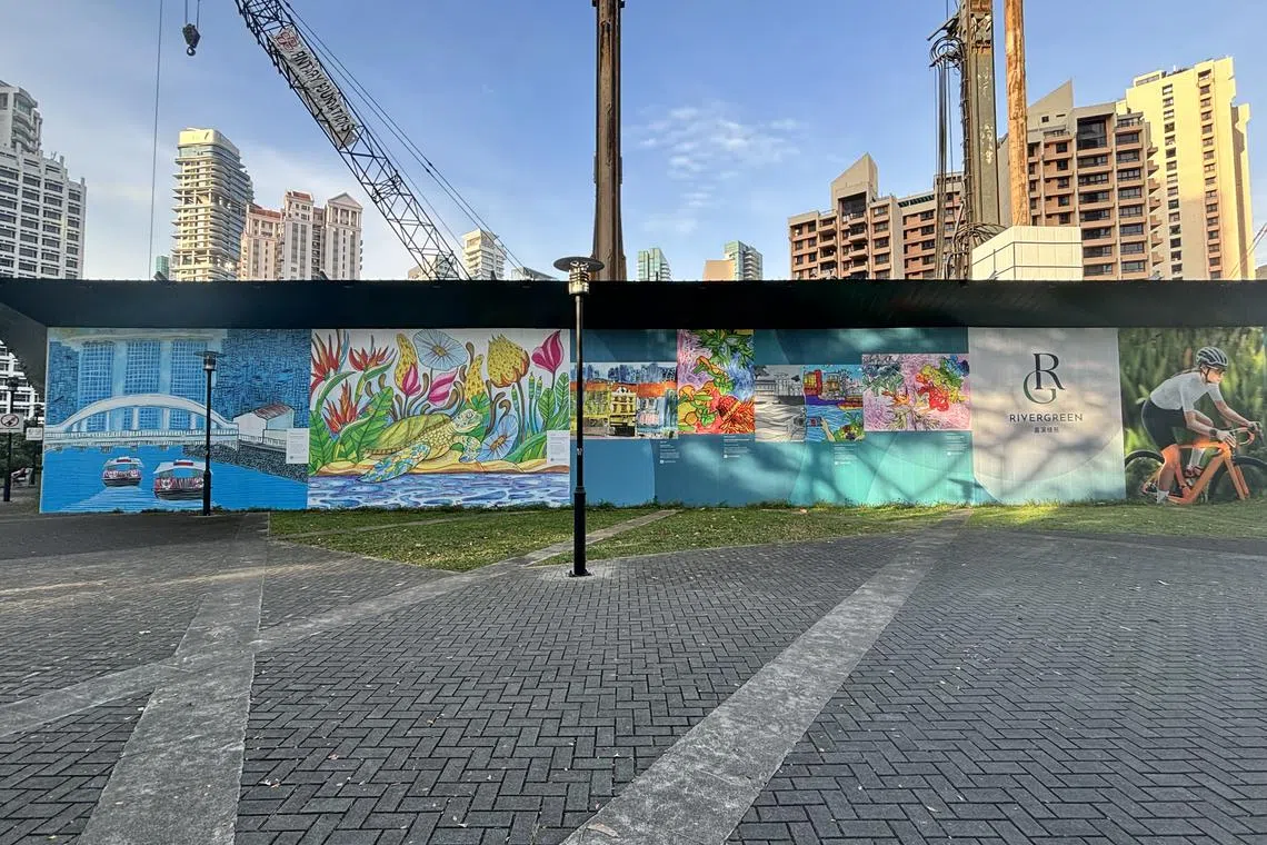 The canvas for this piece of community art is located along Kim Seng Linear Park, in the River Valley area.