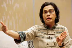 Indonesian Finance Minister Sri Mulyani said total revenue for the eight months was 1,777 trillion rupiah, down 2.5 per cent year on year.