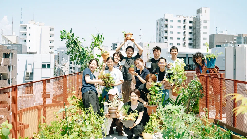 Soil Nihanbashi has a rooftop garden where guests can hang out.