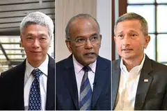 From left: Lee Hsien Yang had alleged in a post made on his Facebook page on Jul 23, 2023, that Cabinet ministers K Shanmugam and Vivian Balakrishnan had acted corruptly in their rental of state bungalows. 
