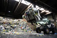 A waste sorting plant in Erftstadt, Germany. Recycling is far from easy, even in rich countries, which is why it is estimated that only about 9 per cent of global plastic waste is recycled. 