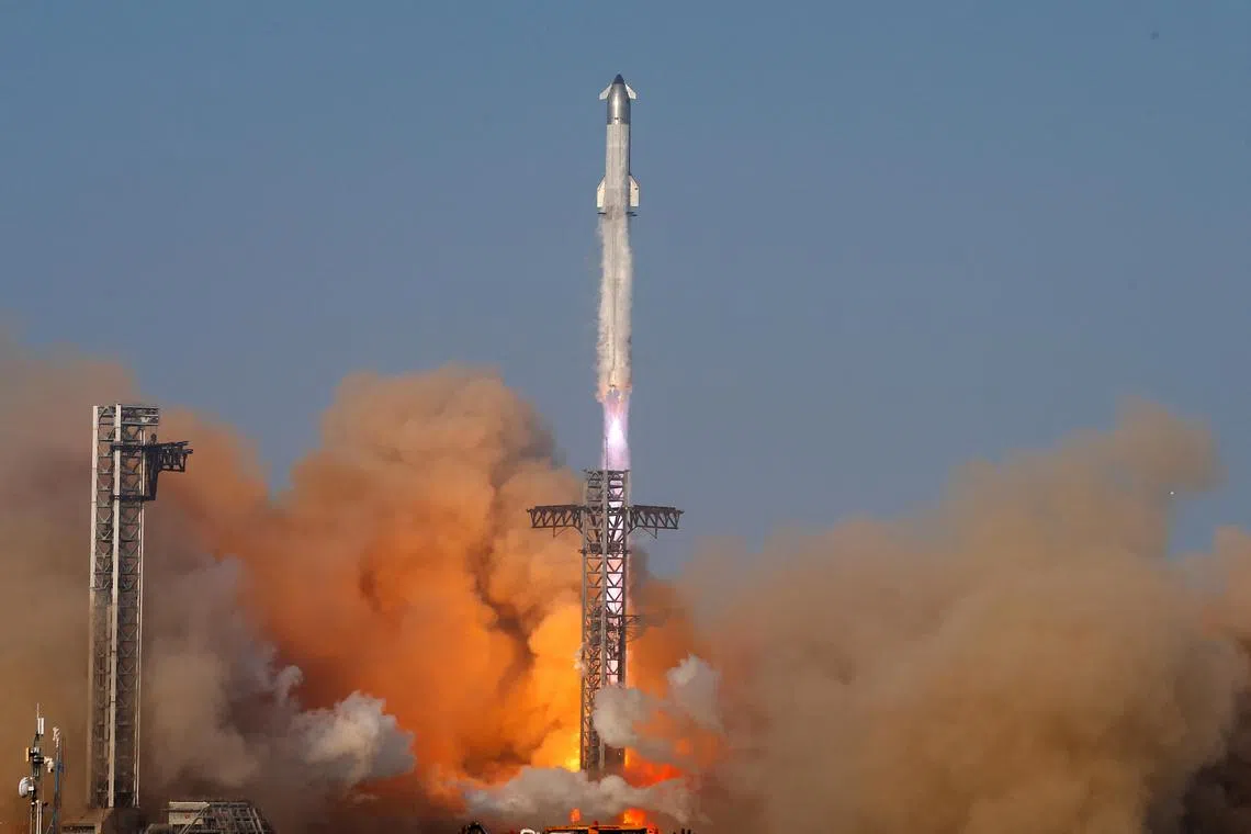 The biggest and most powerful launch vehicle ever built lifted off around 6.36 pm (2336 GMT) from the company’s Starbase facility, near a southern Texas village but soon encountered trouble.